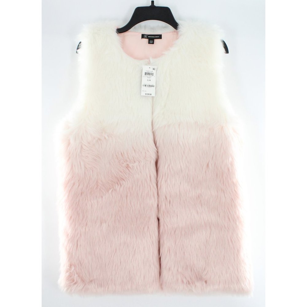 INC International Concepts Ombre Faux Fur Womens Vest S/M New with Tags